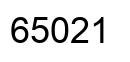 Number 65021 black image