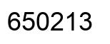 Number 650213 black image
