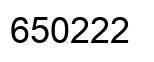 Number 650222 black image