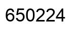 Number 650224 black image