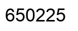 Number 650225 black image