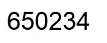 Number 650234 black image