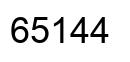 Number 65144 black image