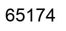 Number 65174 black image