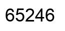 Número 65246 imagen negro