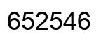 Number 652546 black image