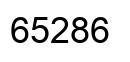 Number 65286 black image