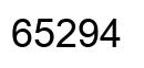 Number 65294 black image