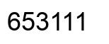 Number 653111 black image