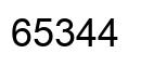 Number 65344 black image