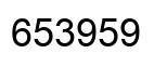 Number 653959 black image