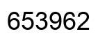 Number 653962 black image