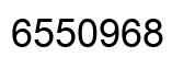Number 6550968 black image