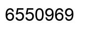 Number 6550969 black image