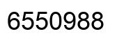 Number 6550988 black image