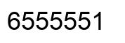 Number 6555551 black image