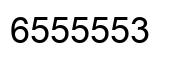 Number 6555553 black image