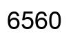 Number 6560 black image