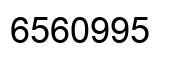 Number 6560995 black image