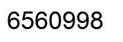 Number 6560998 black image