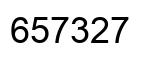 Número 657327 imagen negro