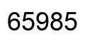 Number 65985 black image