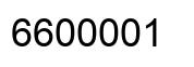 Number 6600001 black image