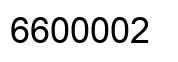 Number 6600002 black image