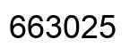 Number 663025 black image