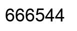 Number 666544 black image