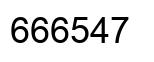 Number 666547 black image