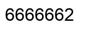 Number 6666662 black image