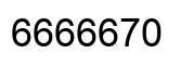 Number 6666670 black image