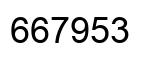 Number 667953 black image