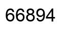 Number 66894 black image