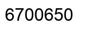 Number 6700650 black image