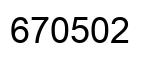 Number 670502 black image
