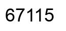 Number 67115 black image