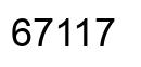 Number 67117 black image