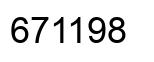 Number 671198 black image