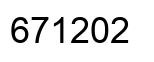 Number 671202 black image