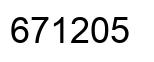 Number 671205 black image
