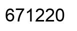 Number 671220 black image