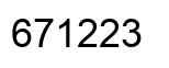 Number 671223 black image