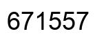 Number 671557 black image