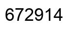 Number 672914 black image
