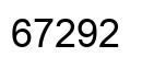 Number 67292 black image