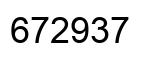Number 672937 black image