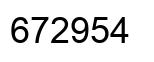 Número 672954 imagen negro