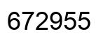 Número 672955 imagen negro
